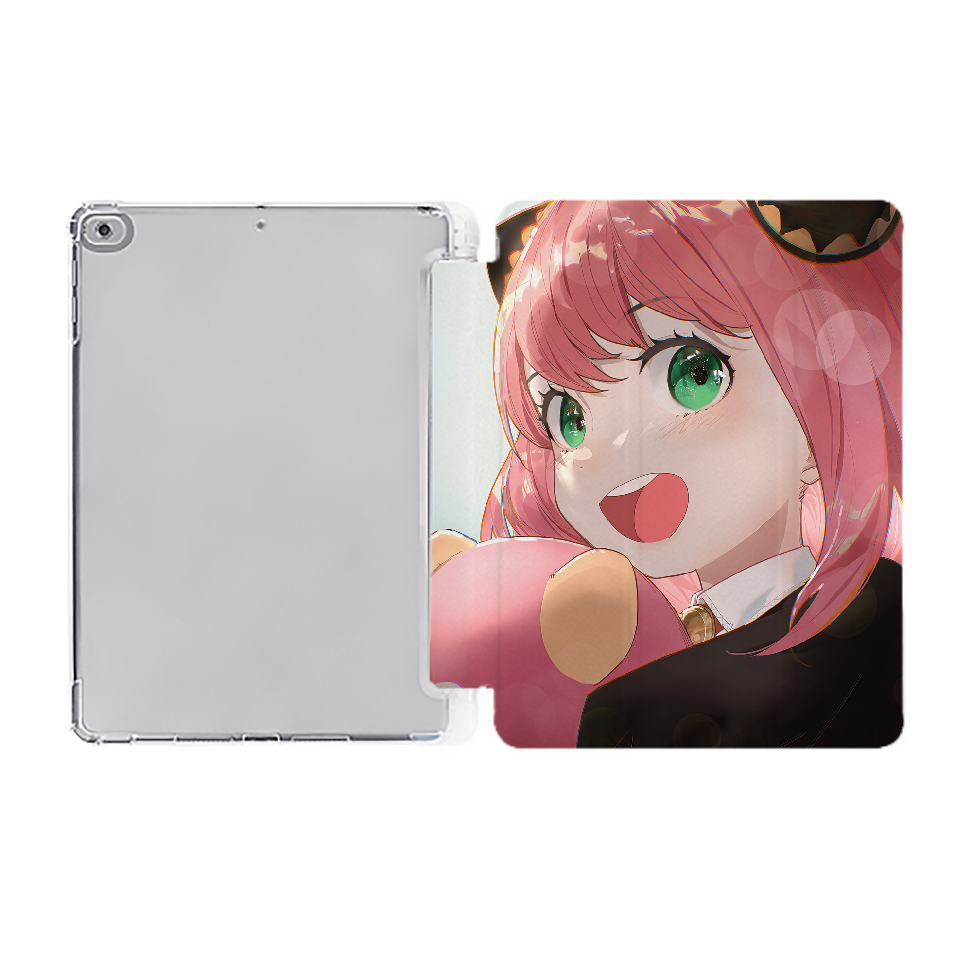 （画像用） SPY×FAMILY间谍家家酒 IPad ケース ペン収納付き 三つ折りスタンド PUレザー×シリコン 対応機種9.5/10.5/10.9インチ